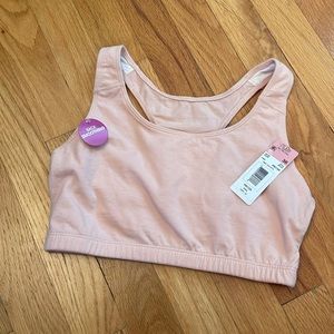 Fruit of the Loom Racerback Sports Bra. Pink. Size 36 Back Smoothing. Soft! NWT!